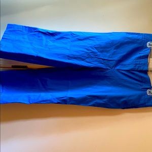 Blue cropped dress pants